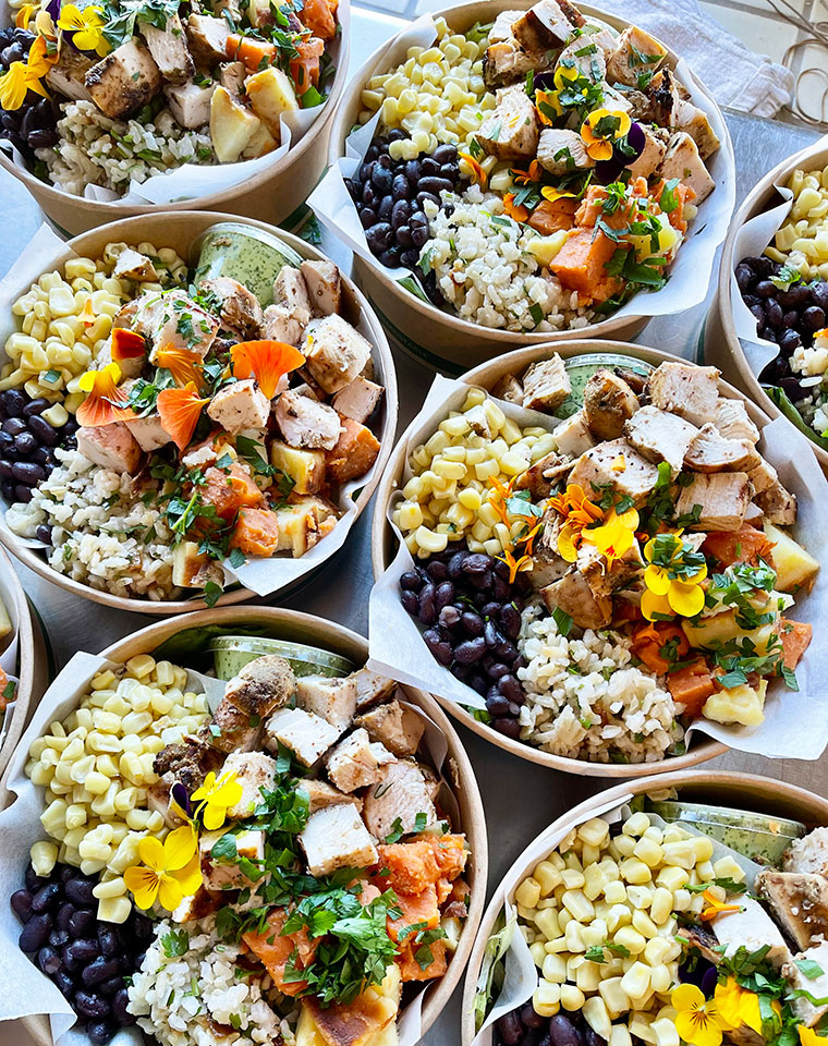 nourishing salad bowls - retreat catering in Ojo Caliente