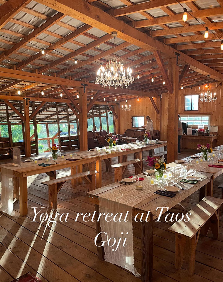 yoga retreat at Taos Goji