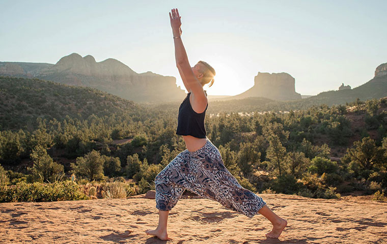 yoga retreat participant