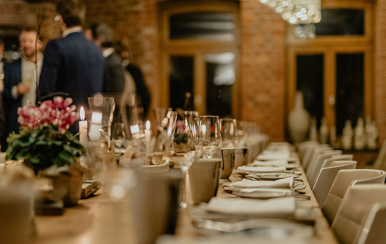 corporate event catering tablescape