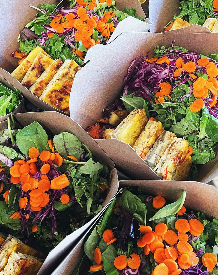 egg frittata and root vegetable hash