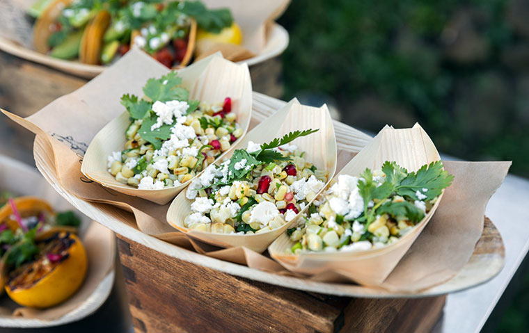 craft services and production catering in Taos - roasted corn salad