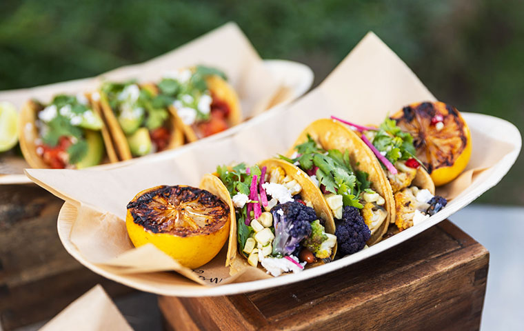 craft services and production catering in Taos - tacos platter